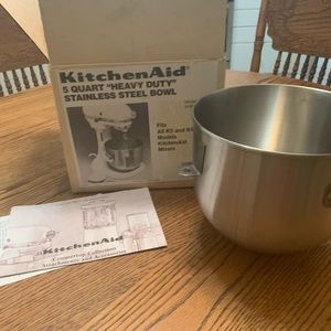 Replacement bowl for 5 Qt KitchenAid stand mixer.